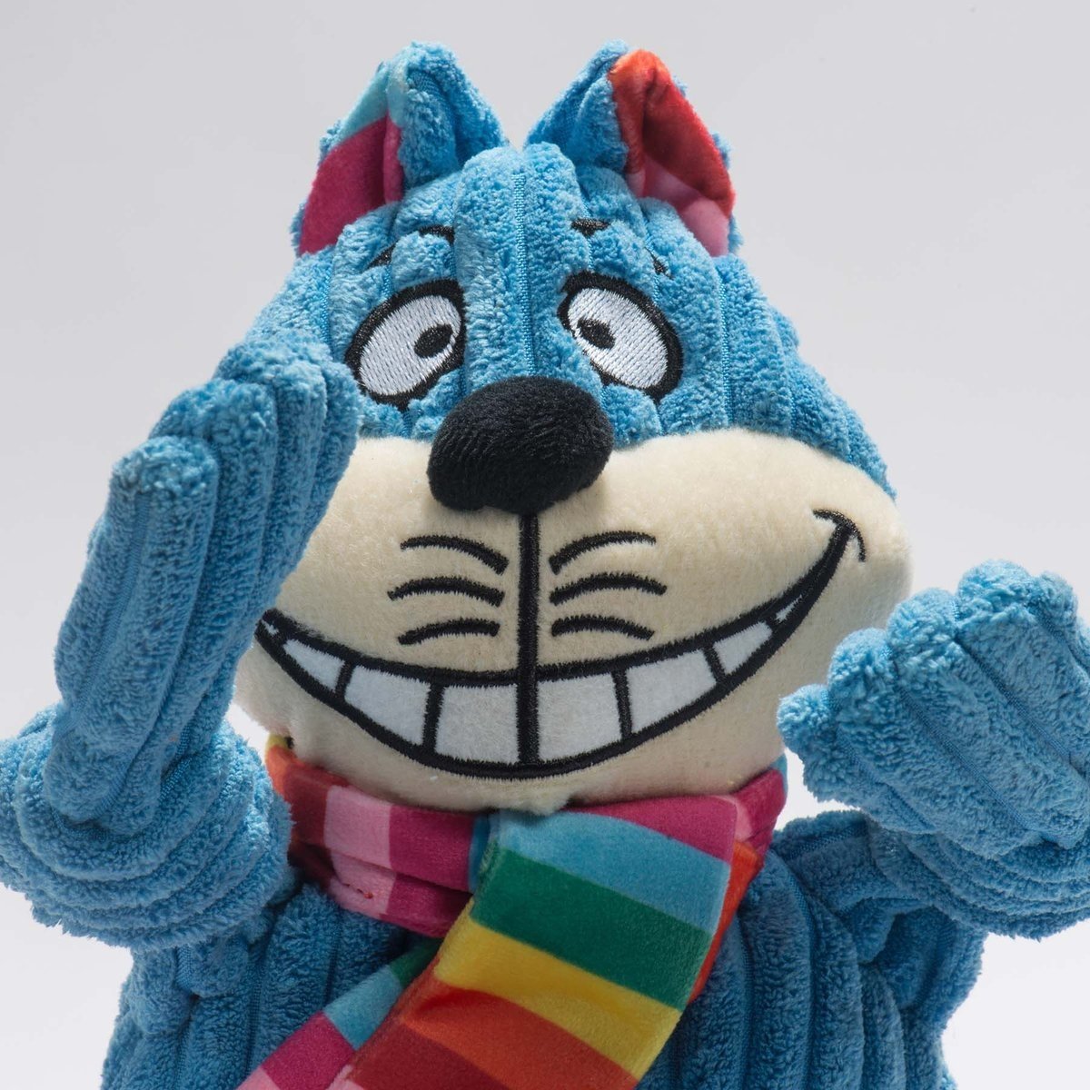 HuggleHounds® hondenknuffel Rainbow Cheshire Cat Knottie™ 25 cm – Small