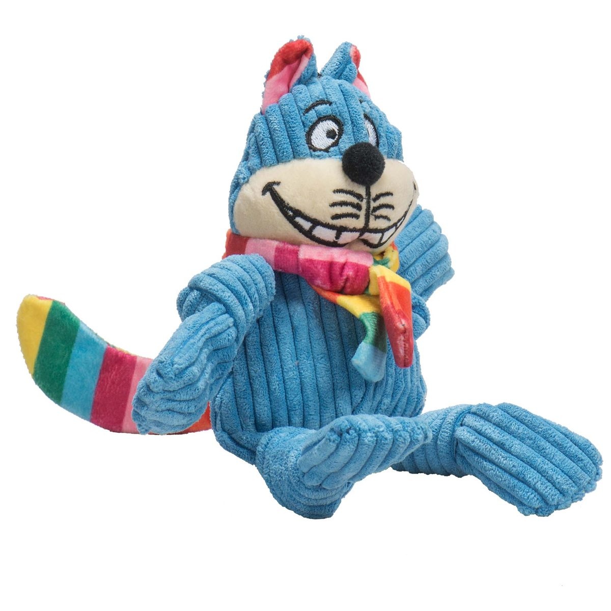 HuggleHounds® hondenknuffel Rainbow Cheshire Cat Knottie™ 25 cm – Small