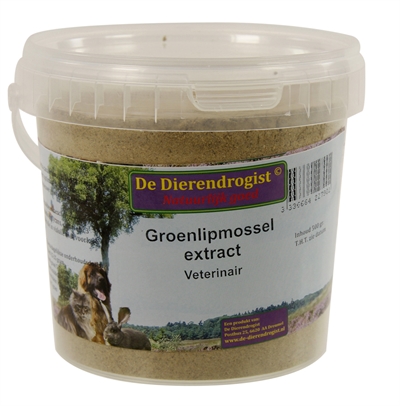 DIERENDROGIST Groenlipmossel Extract Veterinair 75% GLM - Ondersteunt gewrichten, chondroïtine & glucosamine - 500 g