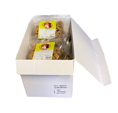 PETSNACK Hondensnack Semi-Moist Kip Zachte Frolicvorm, voor oudere honden - 10x500 g