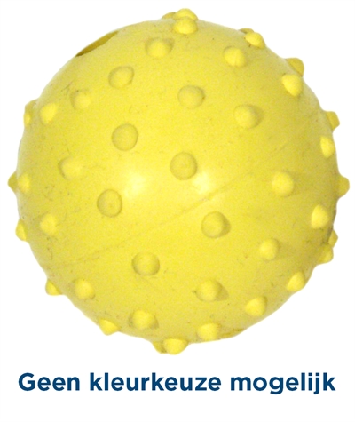 HAPPY PET Rubber speelbal met bel Natuurrubber, noppenstructuur en belgeluid - 5,5 cm