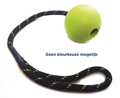 HAPPY PET Hondenspeelgoed Tough Toys Bal aan Touw Rubber - Natuurlijk rubber, handvat voor werpen en trekken - 33,5x8x8 cm