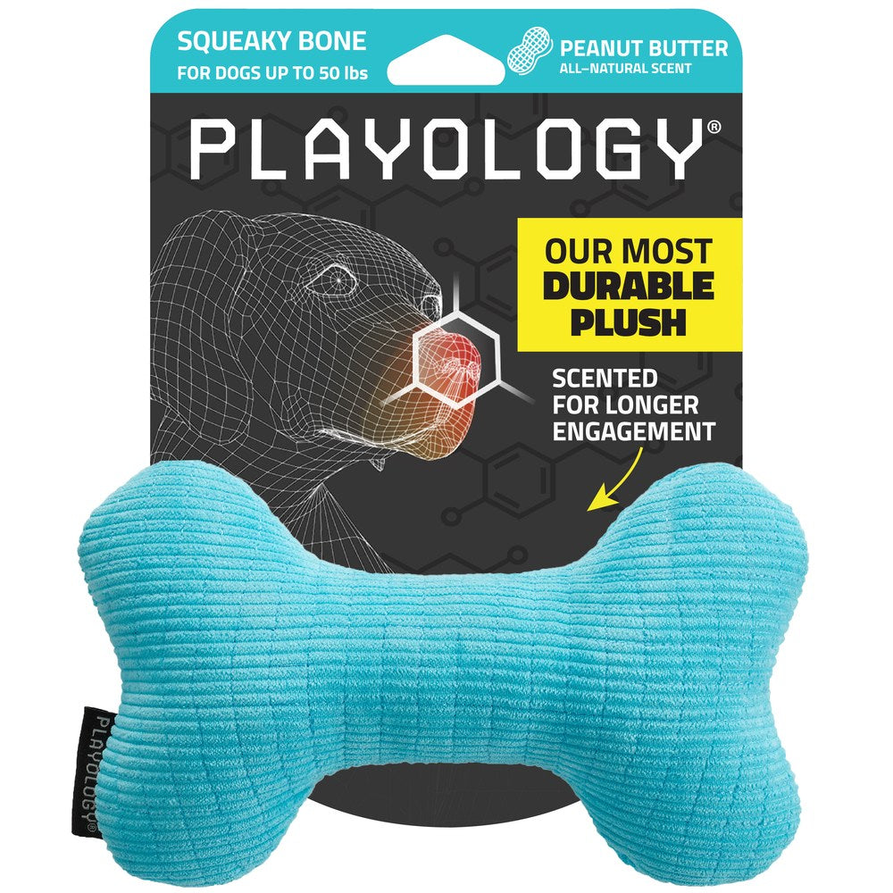 Plush Squeaky Bone - Peanut Butter - Medium