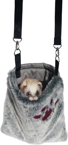ROSEWOOD Draagzak Pluche SNUGGLES Zacht & warm, schouderband, machinewasbaar - Grijs - 26x29 cm