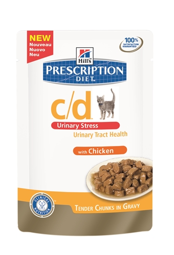 HILL'S PRESCRIPTION DIET Kattenvoer C/D Urinary Stress Kip Klinisch bewezen 89% minder FIC-recidieven - 85 g