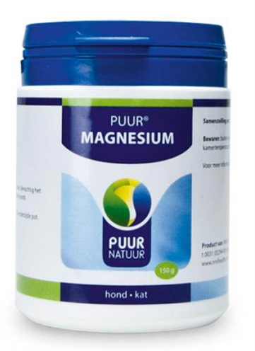 PUUR NATUUR Magnesium supplement PUUR MAGNESIUM HOND & KAT Ontspanning bij stress & spierspanning, 160 mg Mg/citraat - 150 g