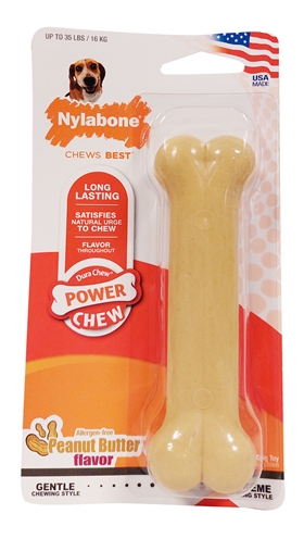 NYLABONE Kauwbot Dura Chew Pindakaas Voor harde bijters - Hypoallergeen - Ste