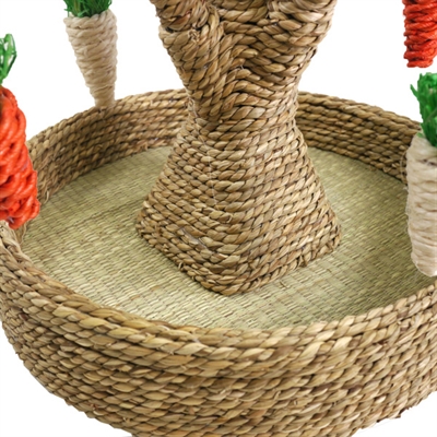 ROSEWOOD Speelboom Wortels voor knaagdieren - Natuurlijk zeegras, kauw- & krabmateriaal, swingeende nepgroenten - 40 cm