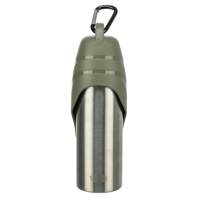 Trixie Bouteille d'eau inox avec abreuvoir en plastique noire