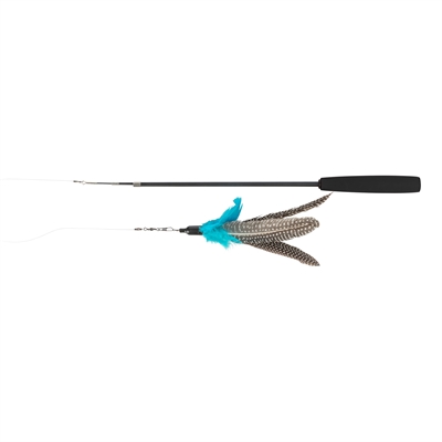 TRIXIE Kattenhengel Telescoop Lichtgewicht telescopisch met 2 speeltjes - Assorti - 40–98 cm
