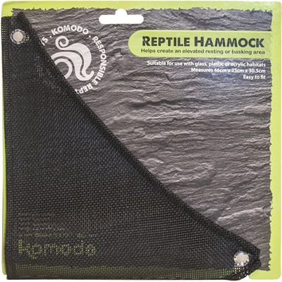 KOMODO Reptielhangmat Hangmat met zuignappen, vergroot leefruimte, zacht nylon - Grijs - 46x23x30,5 cm