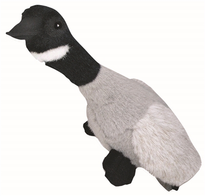 HAPPY PET Hondenspeelgoed Migrator Pluche Canadese Gans - Met pieper & stevige vulling voor apporteren - Bruin/zwart - 38 cm