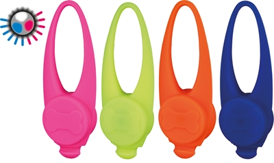 TRIXIE Veiligheidslampje Flasher Siliconen 45 uur knipper/20 uur continu - Assorti - 8 cm