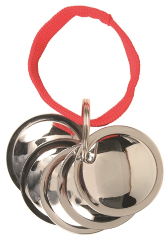 TRIXIE Trainingsdiscs Dog Activity - Geluidende metalen schijfjes voor hier‑training, inclusief boekje - Chroom - 4,5 cm