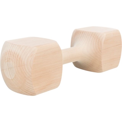 TRIXIE Houten apporteerblok Gehoekt - Stevig, splinterarm - Houtkleurig - 400 gr