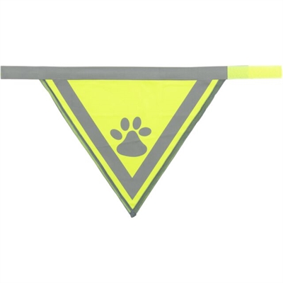 TRIXIE REFLECTERENDE BANDANA GEEL