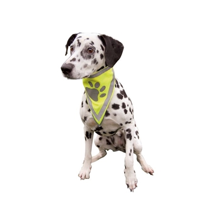 TRIXIE REFLECTERENDE BANDANA GEEL