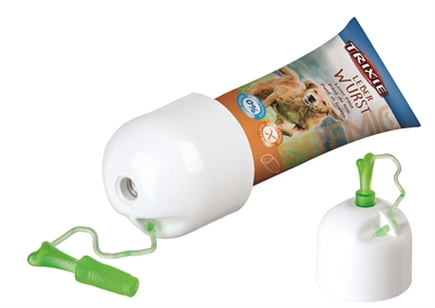 TRIXIE Tubebeschermer Tube Guard Beschermt tegen bijten en voorkomt leegslurpen met afsluitplug - Wit met groene plug - 5x6,5 cm
