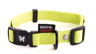 MARTIN Halsband Verstelbaar Nylon Trekbestendig tot 36 kg, Kliksluiting - Groen - 20-30 cm (XS)