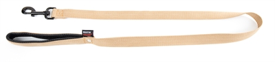 MARTIN Hondenriem Nylon Comfortabele handgreep musketonhaak - Beige - 1,6x120 cm (Maat S)