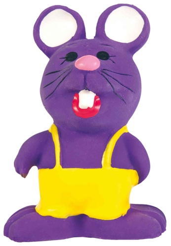 TRIXIE Latex Figuren Assorti Piepend kauwspeelgoed voor kauwen en apport, goed voor tanden - Assorti - 6-9 cm