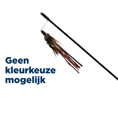 TRIXIE Kattenhengel Leer met veer Leren slierten & veren voor interactief spel - Assorti - 50 cm