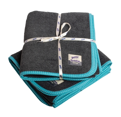 BUNNY NATURE Bunnybedding Easy Plasmat Absorberend stofvrij wasbaar - Turquoise - 112x51 cm