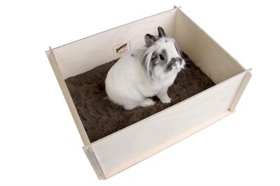 BUNNY NATURE Graafbox Diggingbox - Stimuleert natuurlijk graafgedrag, voorkomt rommel, ruim - Naturel - 50x39x19,5 cm