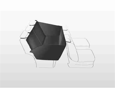 TRIXIE Auto-hondendeken met deurbescherming Anti-slip, beschermt tegen haren & vuil - Zwart - 150x135 cm