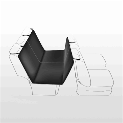 TRIXIE Auto-hondendeken met deurbescherming Anti-slip, beschermt tegen haren & vuil - Zwart - 150x135 cm