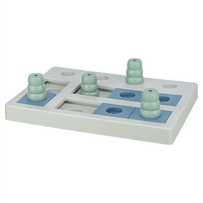 TRIXIE Hondenspel Dog Activity Chess - 4 kegels, gaten & schuiven voor mentale stimulatie, inclusief tipsboekje - Zwart/oranje/rood - 40x27x5 cm
