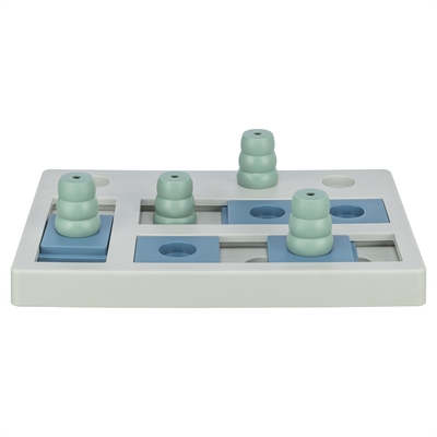 TRIXIE Hondenspel Dog Activity Chess - 4 kegels, gaten & schuiven voor mentale stimulatie, inclusief tipsboekje - Zwart/oranje/rood - 40x27x5 cm