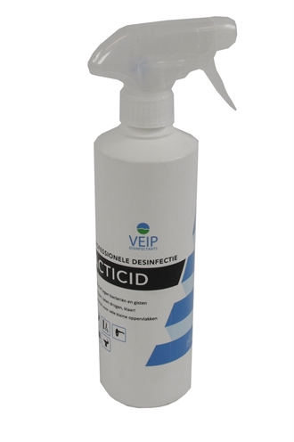 VEIP ACTICID Desinfectiespray voor materialen | Voor trimtafel & gereedschap - Laat geen residu - 500 ml