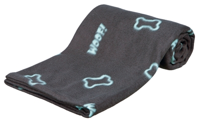 TRIXIE HONDENDEKEN BARNEY FLEECE Zacht fleece, beschermt meubels en tegen haren & vuil - Grijs/blauw - 150x100 cm