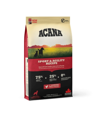 ACANA Hondenvoer Sport & Agility 75% dierlijke ingrediënten, graanvrij, voor actieve honden - Naturel - 17 kg