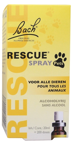 BACH Rescue Spray Pets Ontspant en stelt gerust Alcoholvrij | Voor alle huisdieren