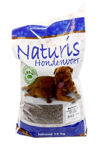 NATURIS Hondenbrok BROK GEPERST HIGH ENERGY KIP Koudgeperst Hoge voedingswaarde Glutenvrij - Naturel - 15 kg