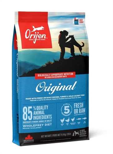 ORIJEN Hondenvoeding WHOLE PREY ORIGINAL Dog 85% dierlijke ingrediënten | WholePrey verhoudingen & rijk aan vers vlees en vis - 11,4 kg