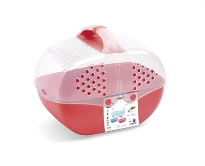 IMAC Reismand Baggy Knaagdier - Transparant geventileerd deksel, ergonomisch handvat, tot 3 kg - Assorti - 36x25x29 cm