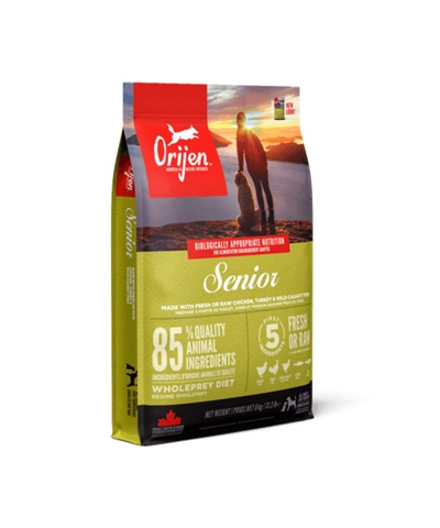 ORIJEN Hondendroogvoer WHOLE PREY SENIOR 85% dierlijke ingrediënten, 38% eiwit, Glucosamine & Chondroitine - Naturel - 11,4 kg
