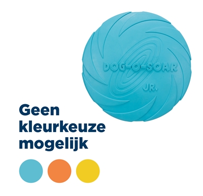 TRIXIE Rubber Frisbee O Soar Bijtvast natuurrubber, splintervrij & flexibel - Assorti - Ø 18 cm