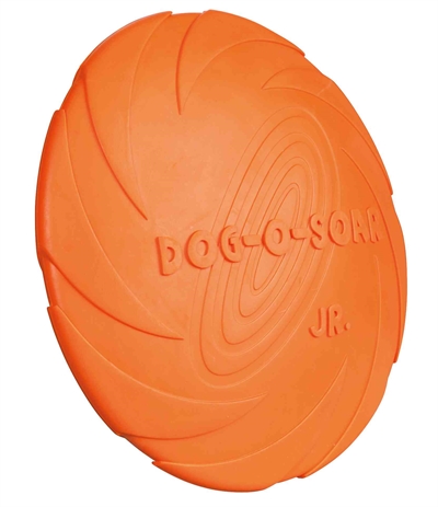 TRIXIE Rubber frisbee Dog-o-Soar Waterafstotend, zacht voor jonge/gevoelige honden, ideaal voor apporteren - Assorti - One size