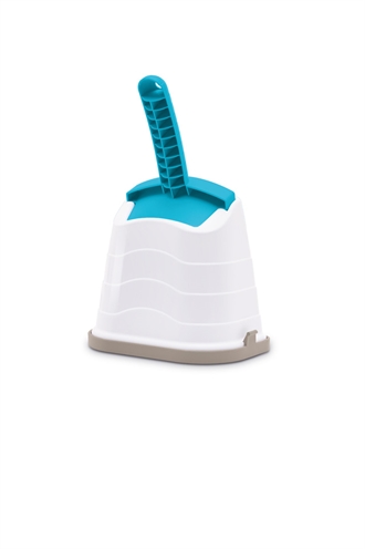 IMAC Kattenbakschep Romeo Effectief filtert grit zonder verlies | Houder met afneembaar opvangbakje - Assorti - 17,5x11x28 cm