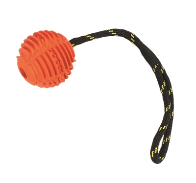 HAPPY PET Speelbal met touw Atomic - Rubber koord voor ver werpen en apporteren - Assorti - 35x7x7 cm