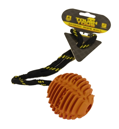 HAPPY PET Speelbal met touw Atomic - Rubber koord voor ver werpen en apporteren - Assorti - 35x7x7 cm