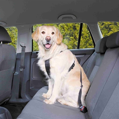 TRIXIE Hondentuig auto inclusief gordel Extra gevoerd en traploos verstelbaar - Zwart - 70-90 cm