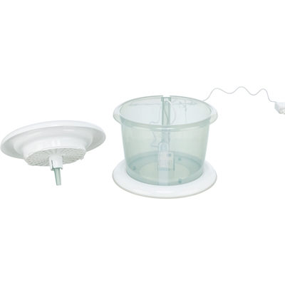 TRIXIE Drinkfontein Bubble Stream Circulerend zuurstofrijk water, actief koolfilter +2 reservefilters, stille USB-pomp - Blauw/wit - 3 L