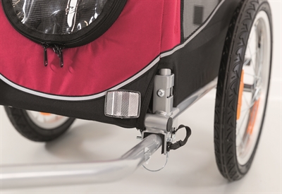 TRIXIE Hondenfietskar Kleine Rassen - Weerbestendig & Ventilerend, Snelkoppel-systeem - Zwart/Rood - 60x53x60 cm, max 15 kg