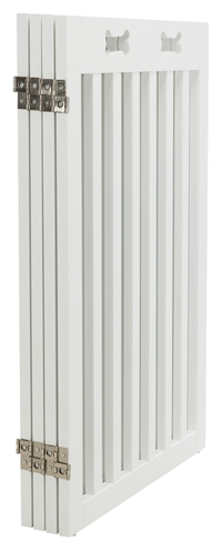TRIXIE Hondenhek Afsluithek 4-panelen Verstelbaar 60-160 cm, Geschikt voor grote honden, Gepoedercoat MDF - Wit - 75 cm