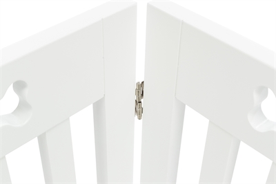 TRIXIE Hondenhek Afsluithek 4-panelen Verstelbaar 60-160 cm, Geschikt voor grote honden, Gepoedercoat MDF - Wit - 75 cm